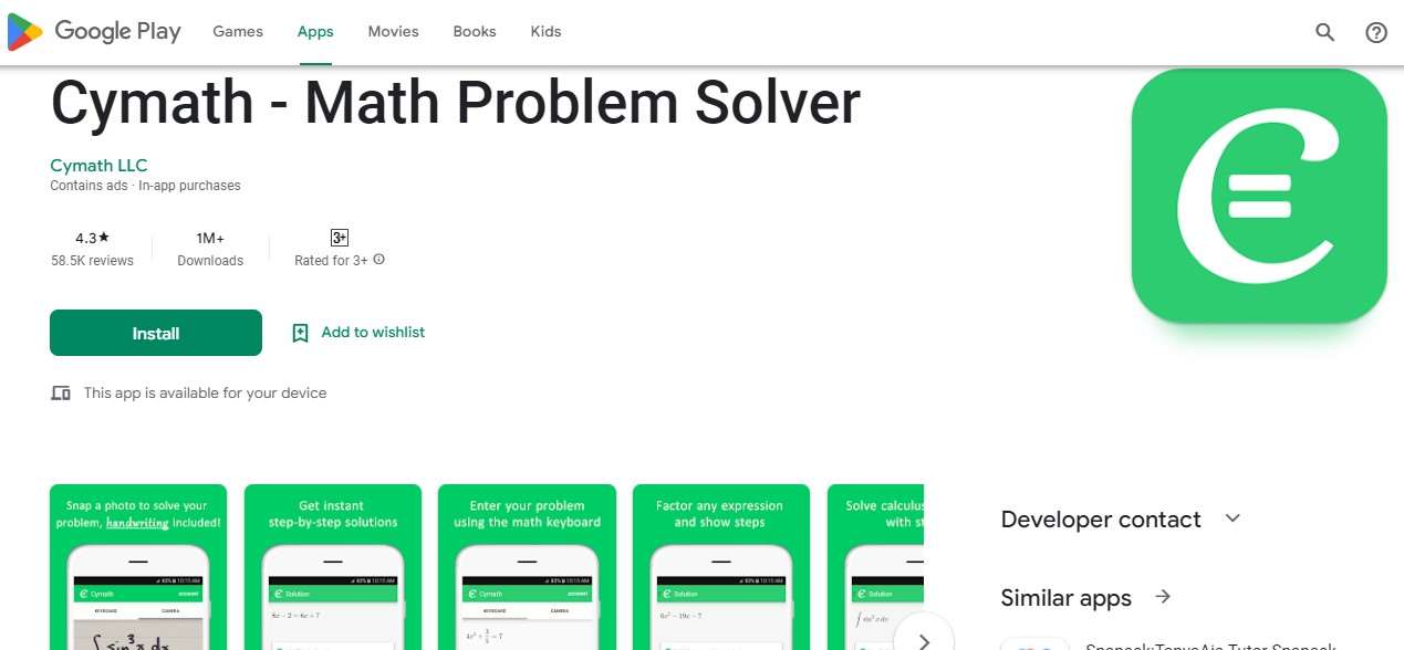 Cymath - Math Problem Solver