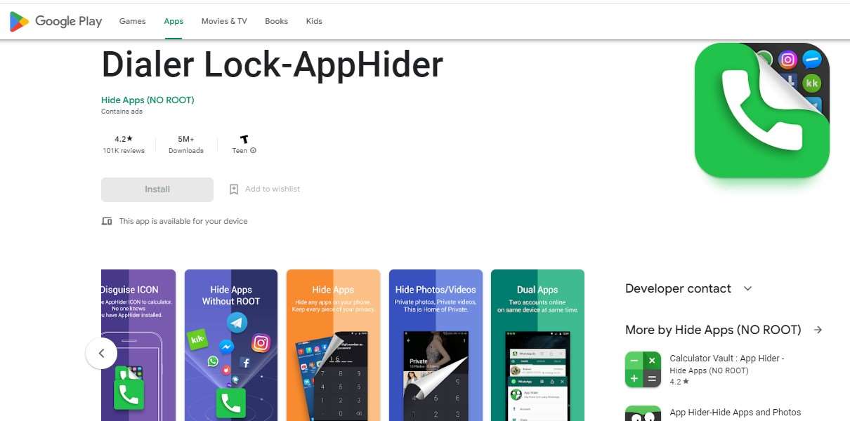 Dialer Lock-AppHider