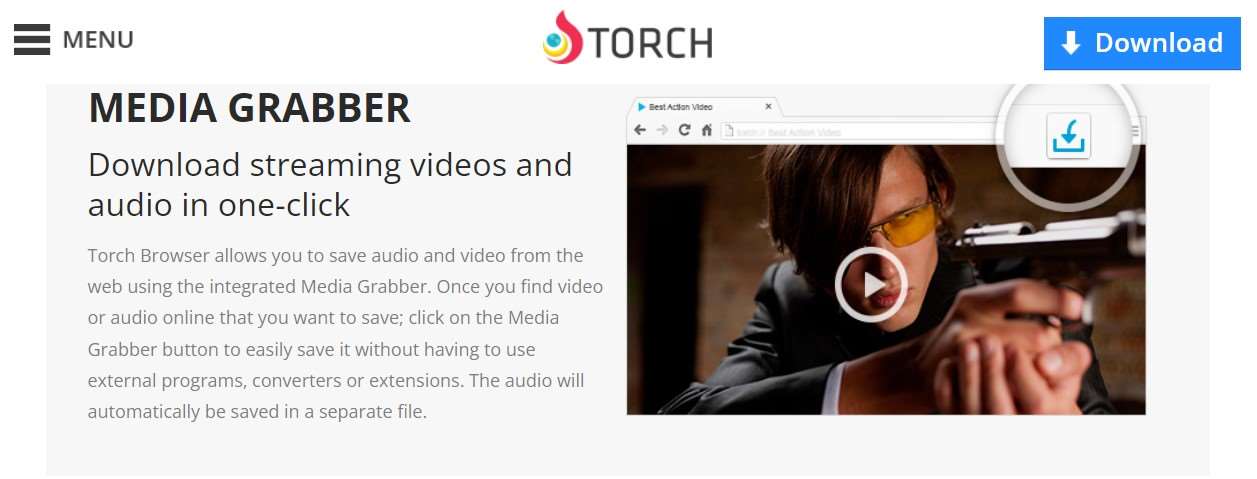 Komponen Torch Browser Hanya Memiliki Aplikasi Untuk Media Grabber