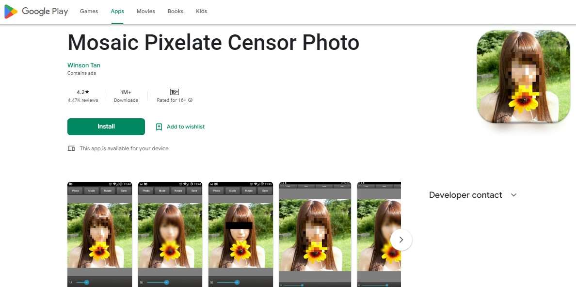 Mosaic Pixelate Censor Photo