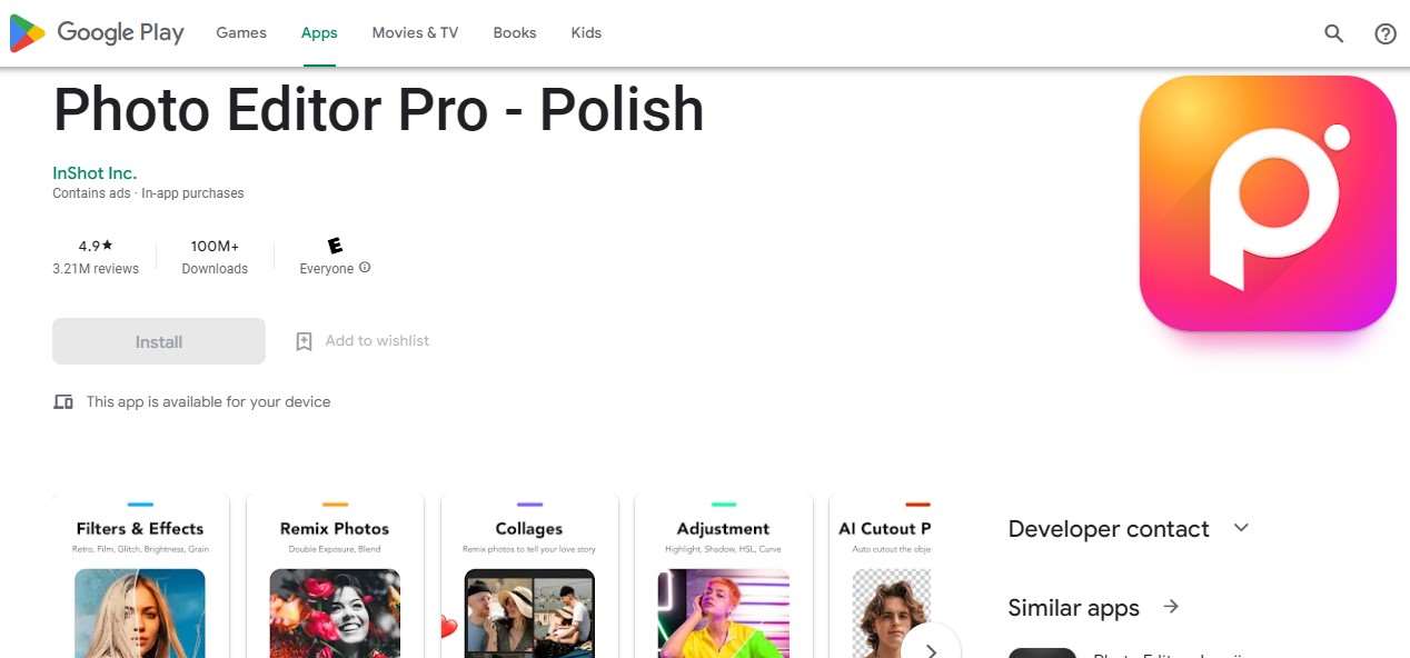 Photo Editor Pro - Polish