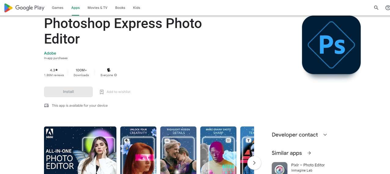 Photoshop Express Photo Editor