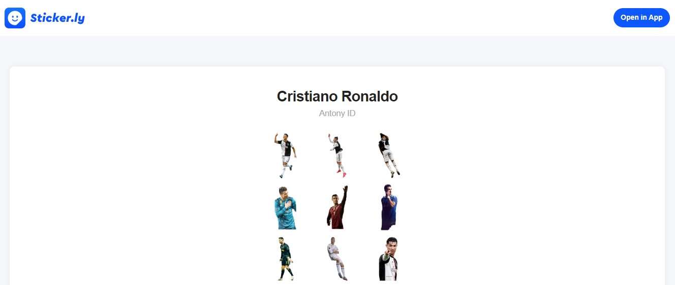 Sticker.Ly Christiano Ronaldo