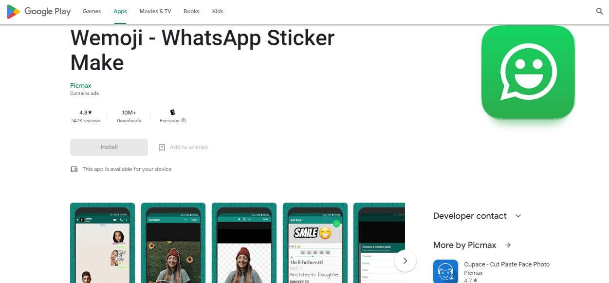 Wemoji - WhatsApp Sticker Make