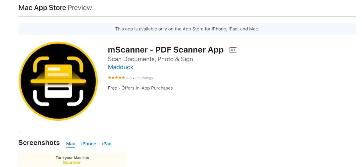 mScanner - PDF Scanner App