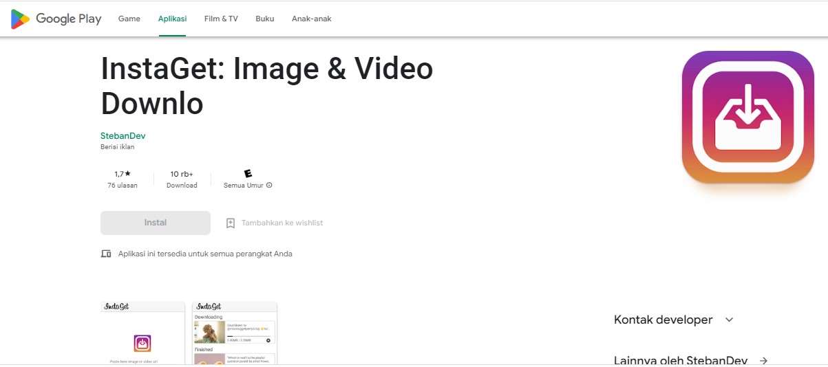 Aplikasi Download Video Instagram InstaGet Image Video Downlo