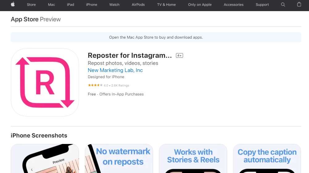 Aplikasi Download Video Instagram Reposter for Instagram
