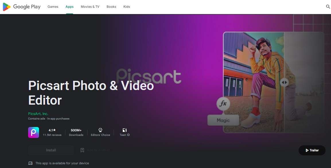 Aplikasi Edit Video Instagram - Picsart Photo Video Editor
