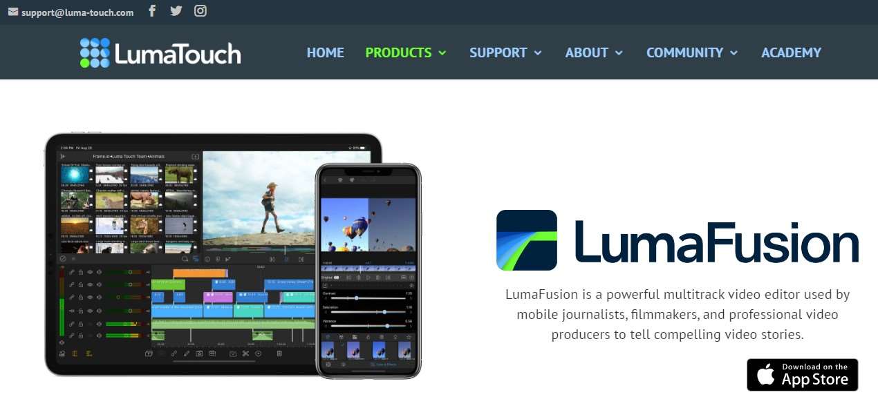 Aplikasi Edit Video iPhone LumaFusion Web
