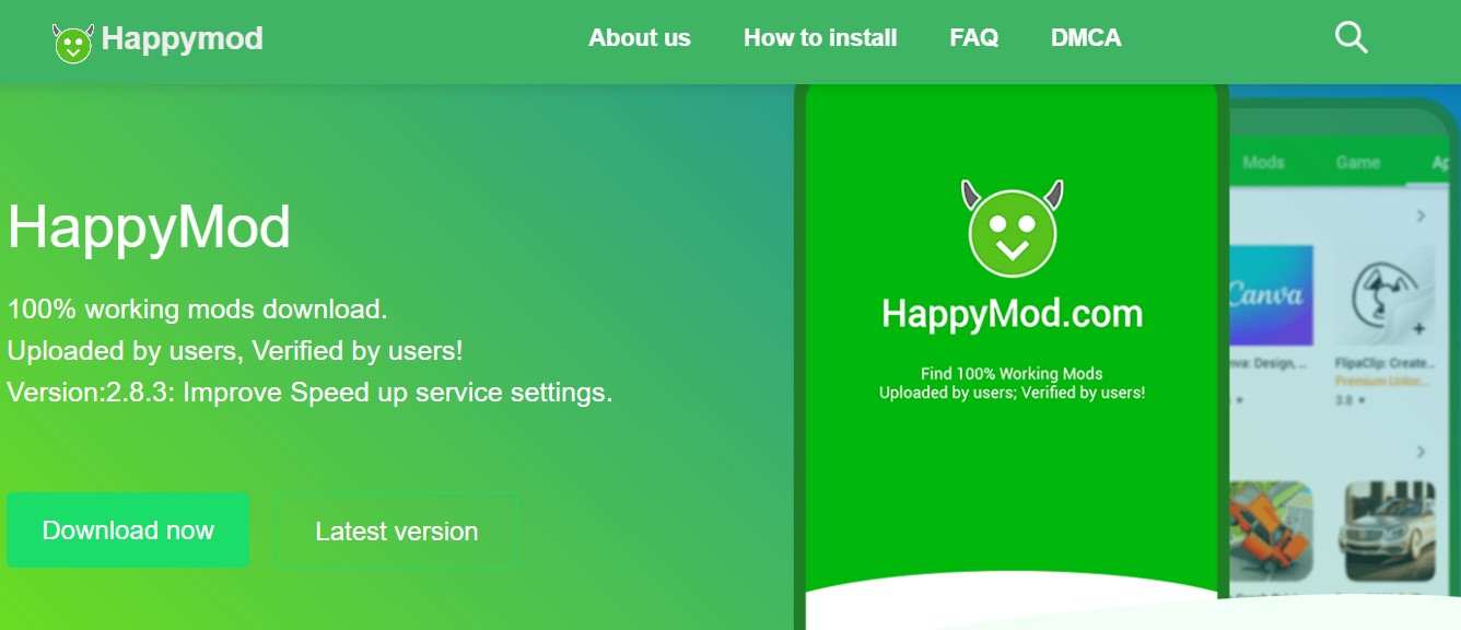 Aplikasi Happy Mod Home Web