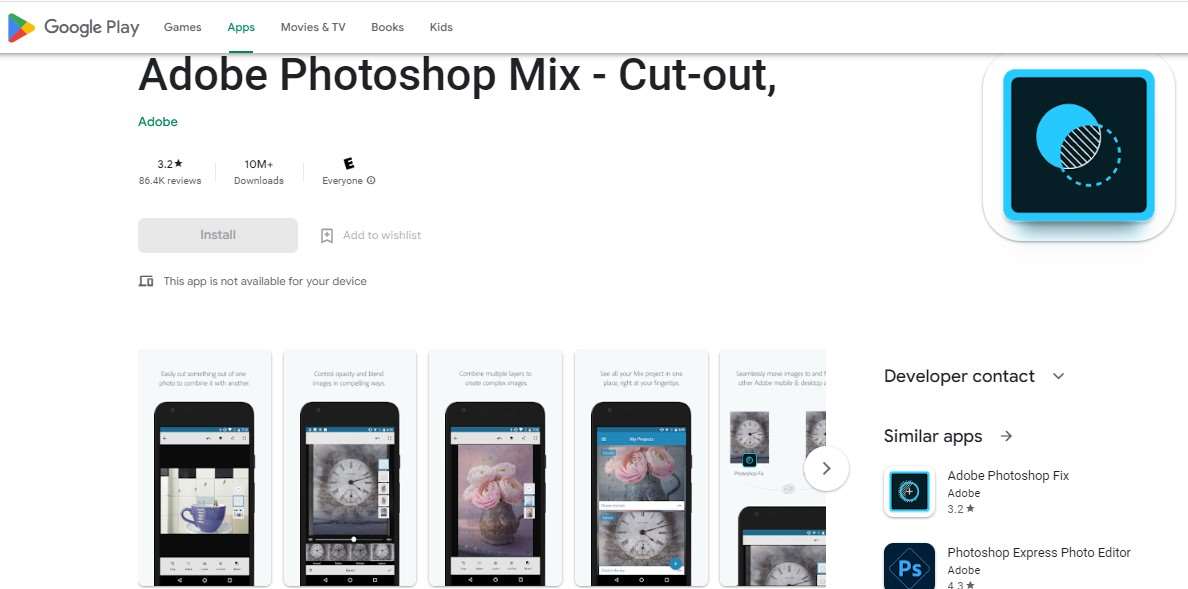Aplikasi Mengganti Background Foto Adobe Photoshop Mix - Cut-out
