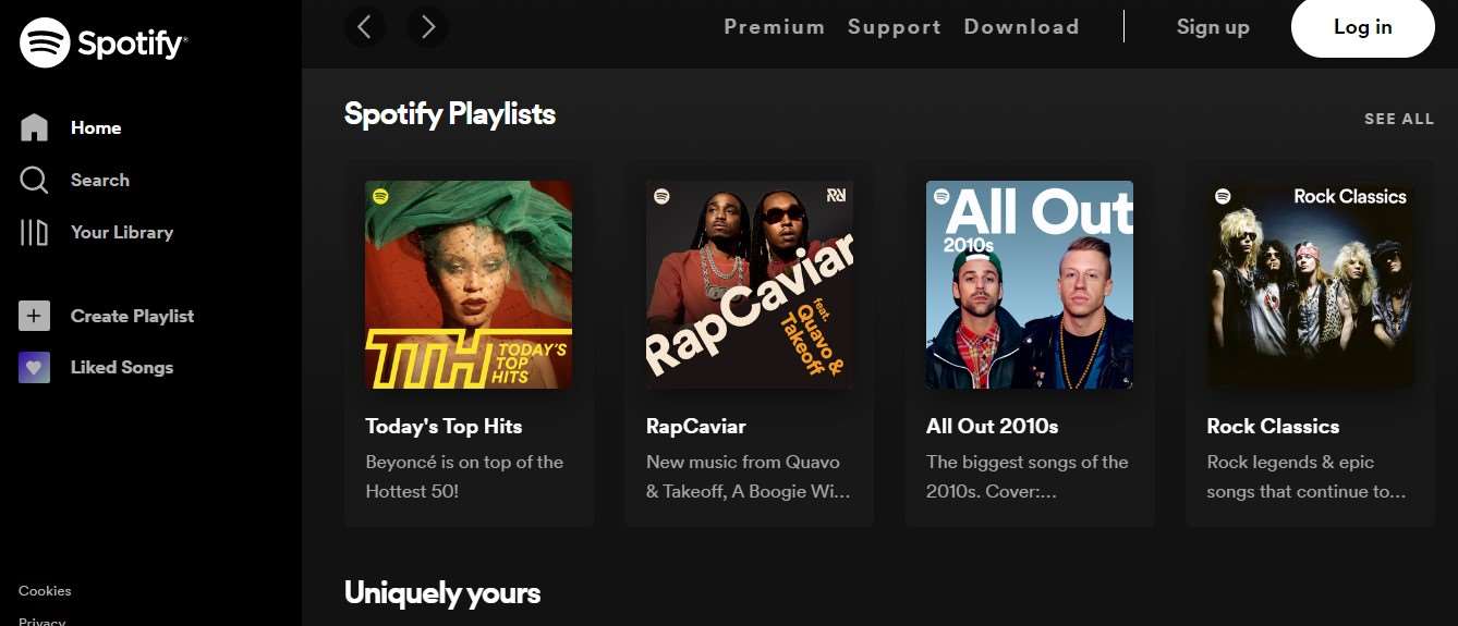 Aplikasi Musik Spotify Lagu