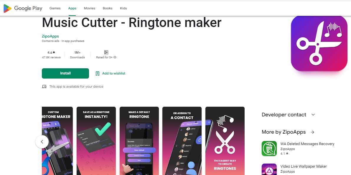 Aplikasi Nada Dering Music Cutter - Ringtone maker