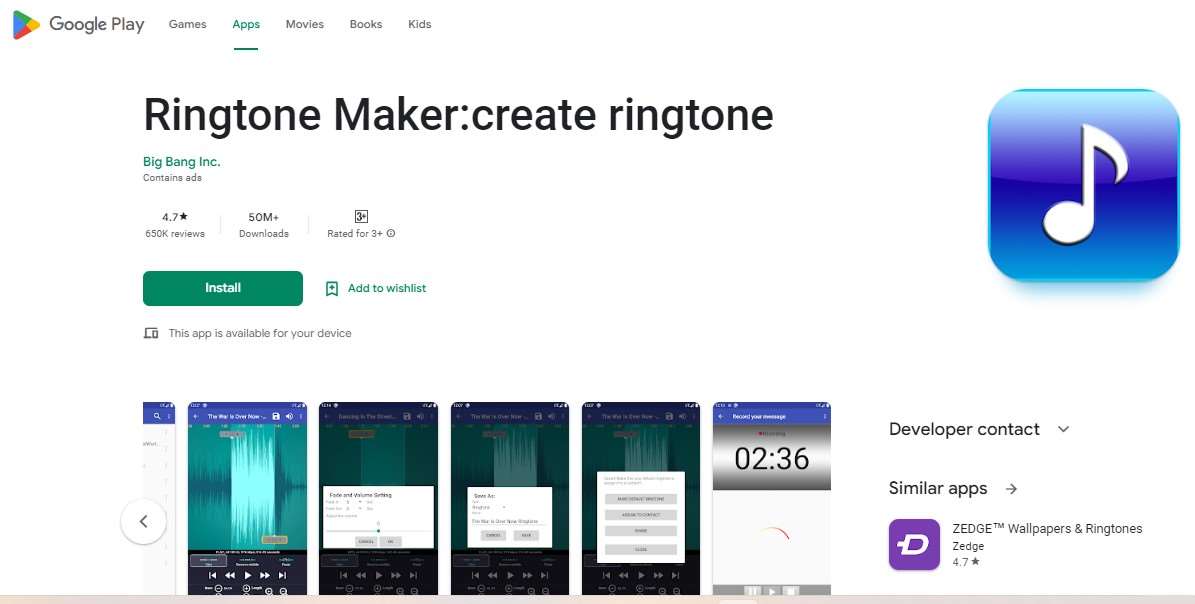 Aplikasi Nada Dering - Ringtone Make create ringtone