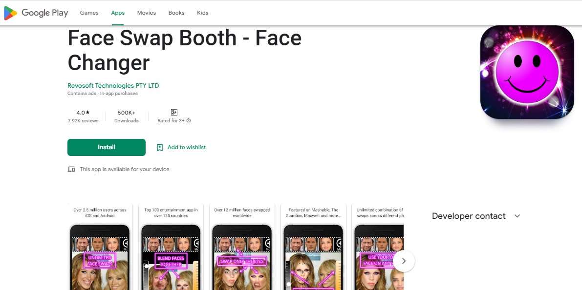 Aplikasi Perubah Wajah - Face Swap Booth - Face Changer