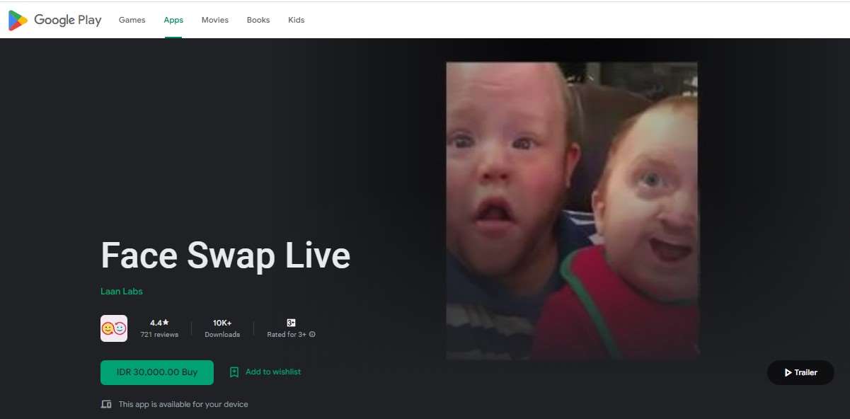 Aplikasi Perubah Wajah - Face Swap Live