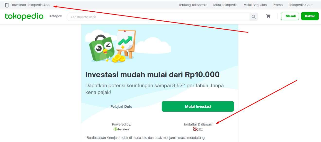 Aplikasi Reksadana Terbaik - Tokopedia Reksadana