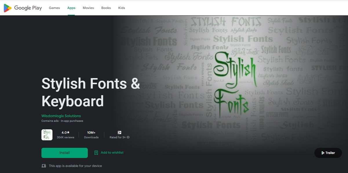 Aplikasi Tulisan Keren Stylish Fonts & Keyboard