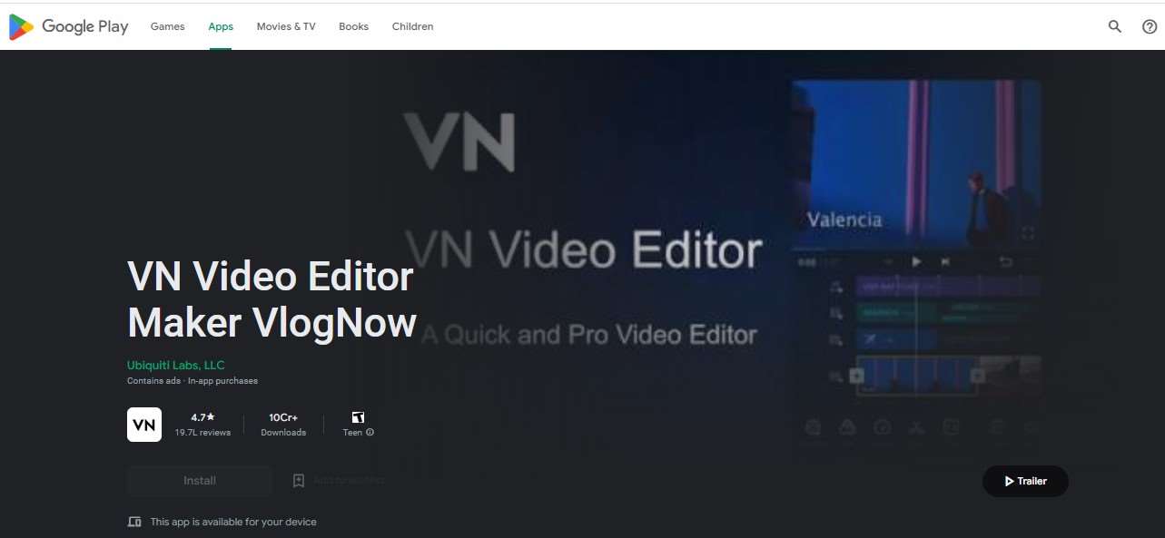 Aplikasi edit video android tanpa watermark - VN Video Editor Maker VlogNow