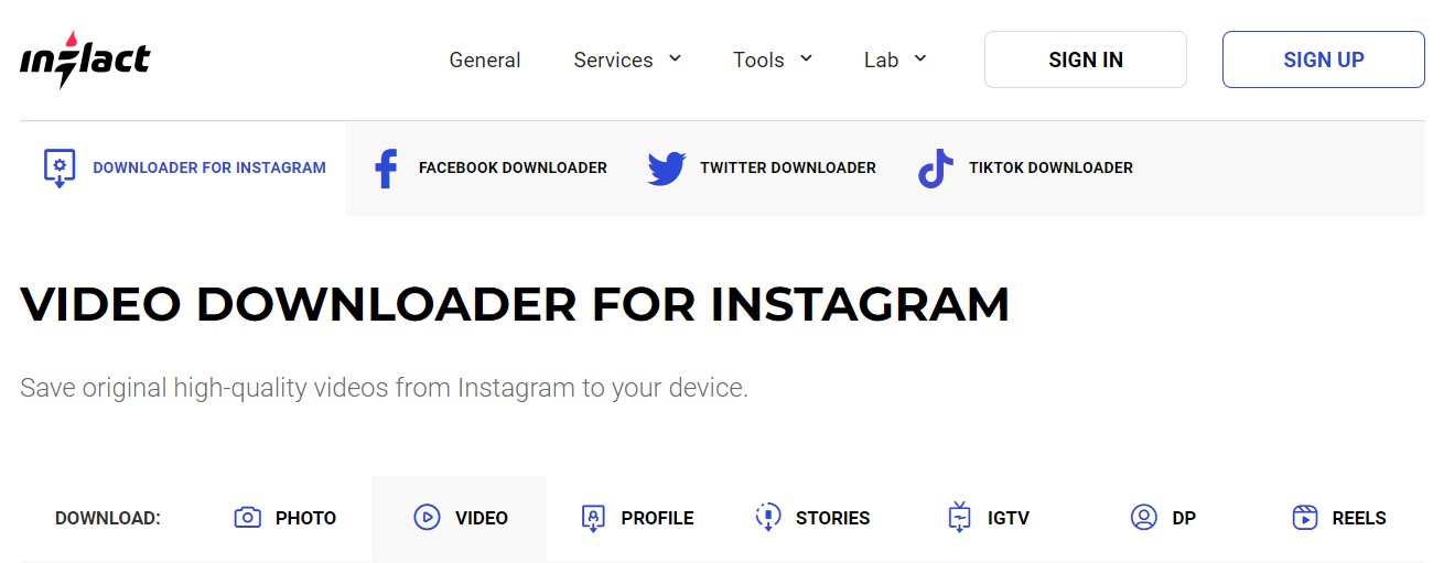 Download Video Instagram Tanpa Aplikasi Inflact