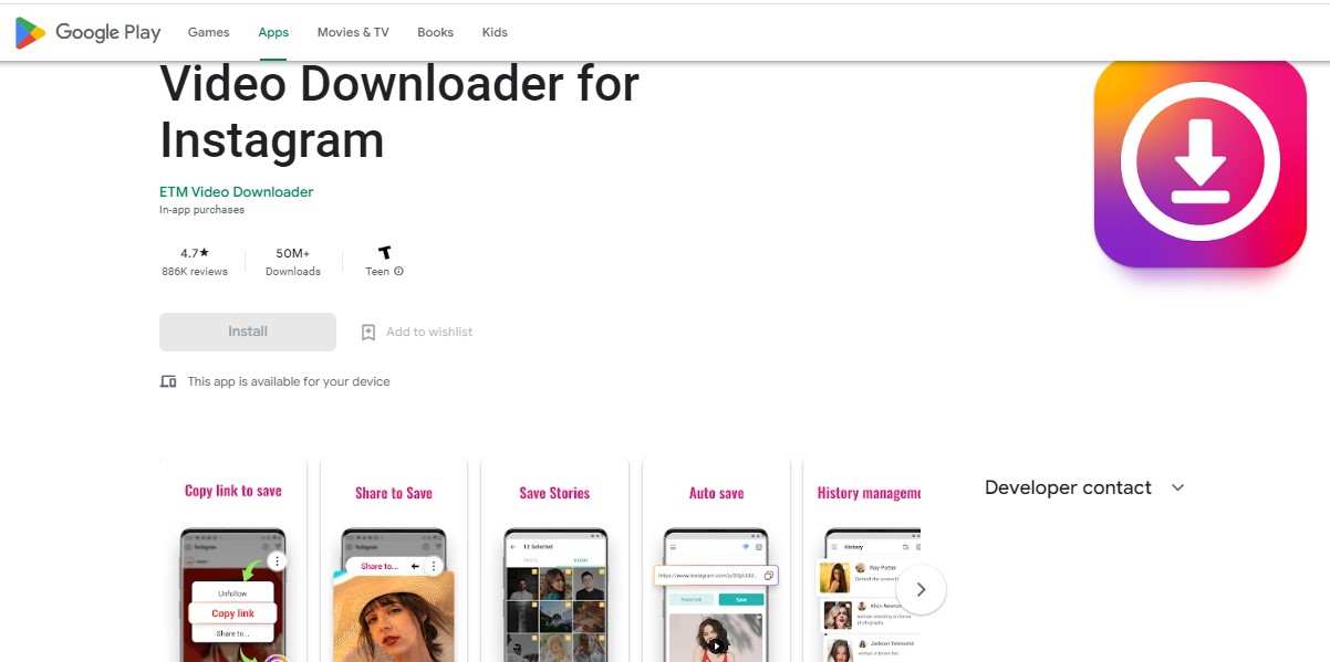 Download video Instagram Story Video Downloader for Instagram