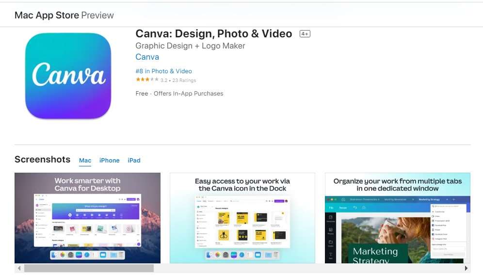 Edit Foto Background Biru Canva iOS Mac