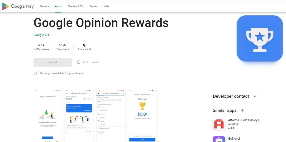 Google Opinion Rewards