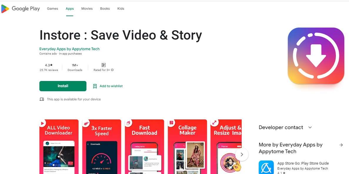 Instagram Story Download - Instore Save Video & Story