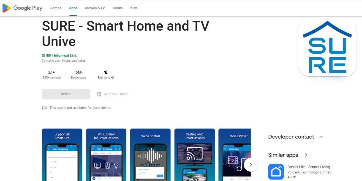 SURE - Smart Home and TV Unive