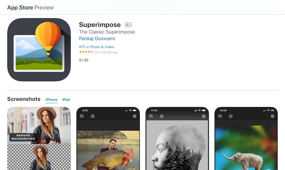 Superimpose iOS