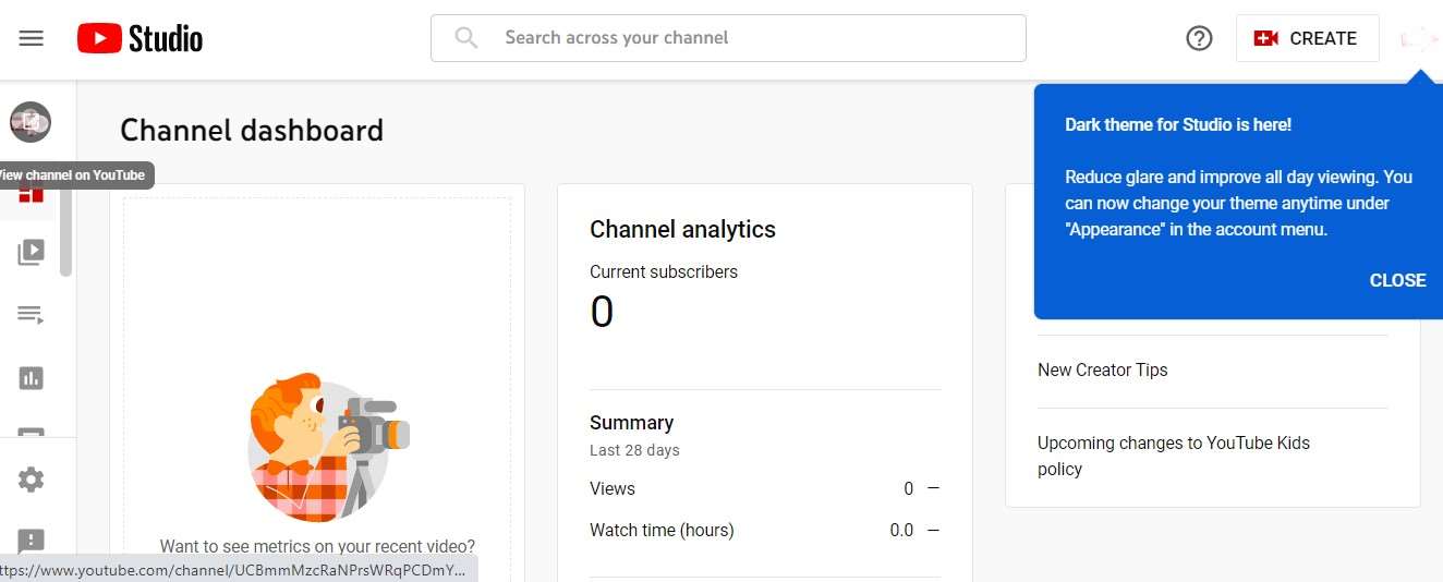 Youtube Creator Studio Depan