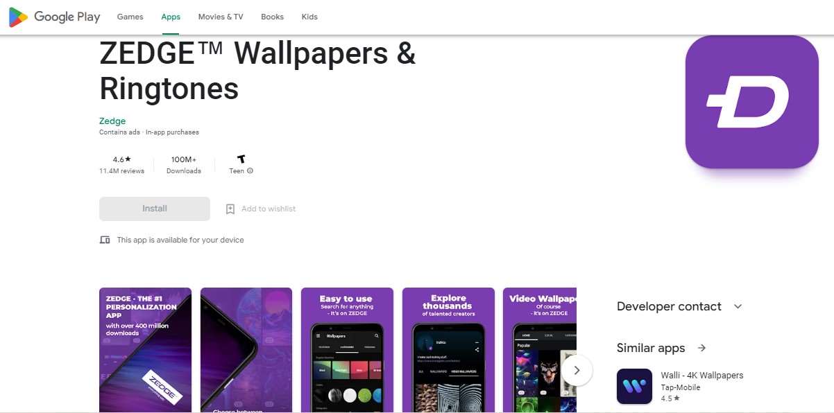 ZEDGE™ Wallpapers Ringtones