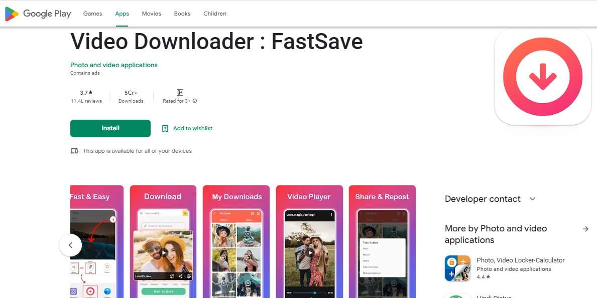 Dowgram Video Downloader FastSave