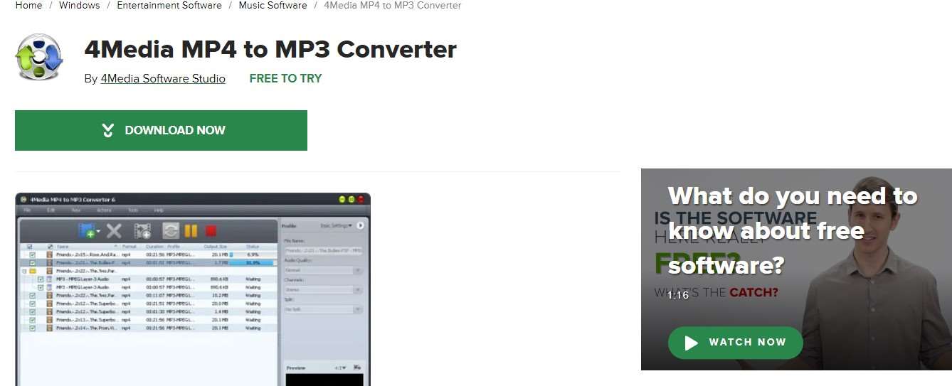 Download Converter Mp4 to Mp3 Gratis 4Media