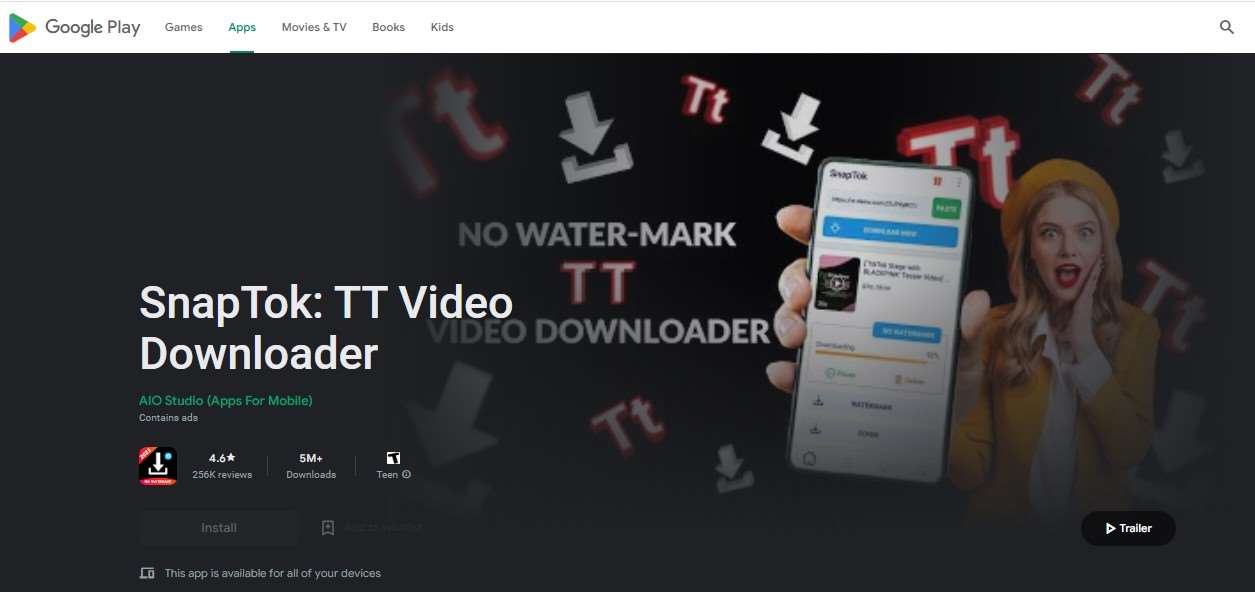 Download Tik-Tok SnapTok TT Video Downloader