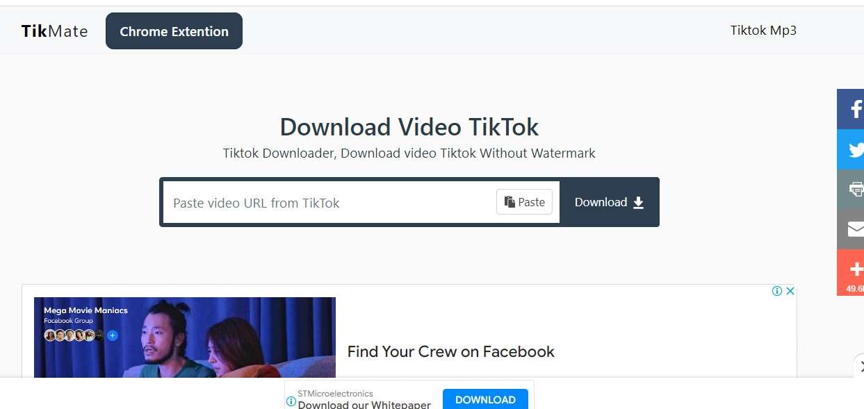 Download Video dari Tiktok TikMate.Online