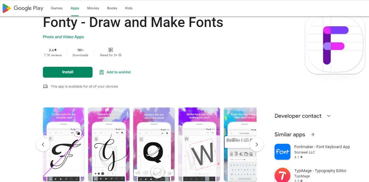 Fonty - Draw and Make Fonts