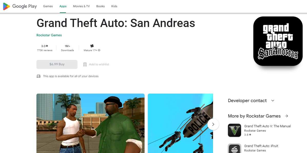 Grand Theft Auto GTA San Andreas