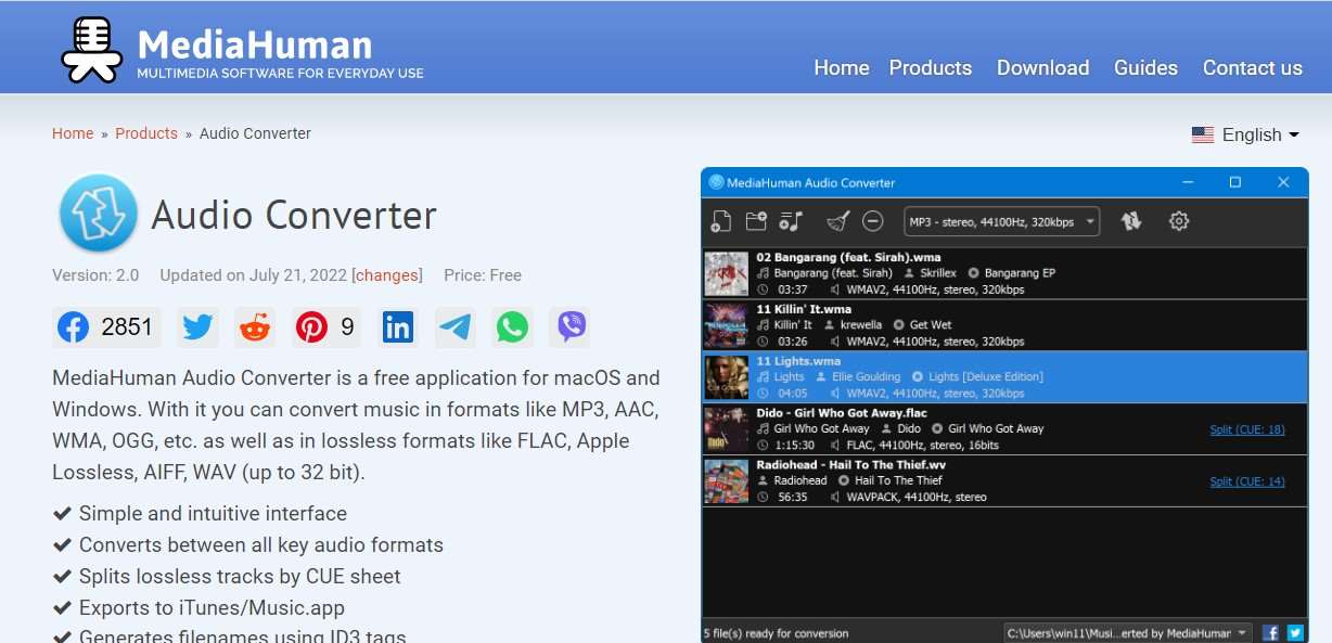 MediaHuman Audio Converter