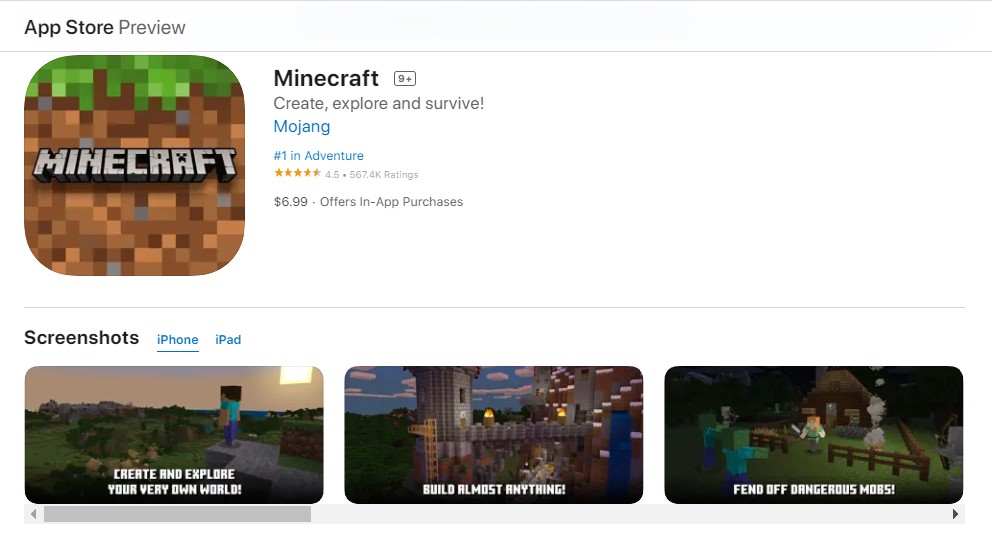 MinecraftApk Minecraft iOS