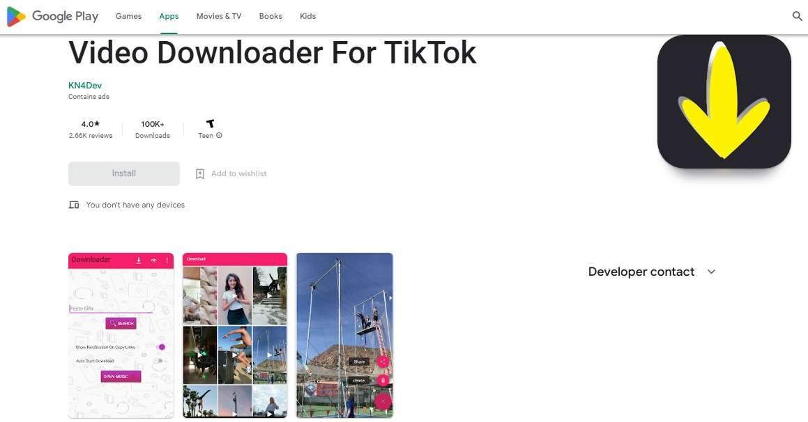 Tik Tok Video Video Downloader For TikTok