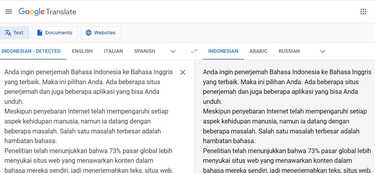Translate Indonesia ke Inggris Terbaik Google Translate