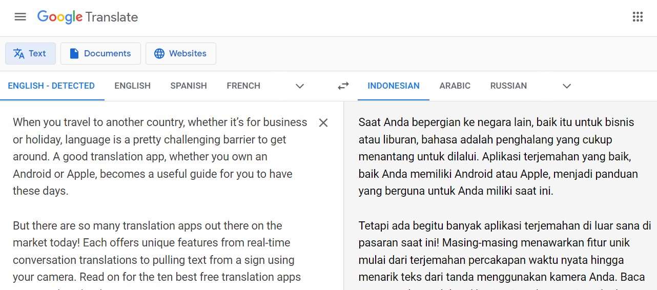 Translate Inggris to Indonesia Google Translate