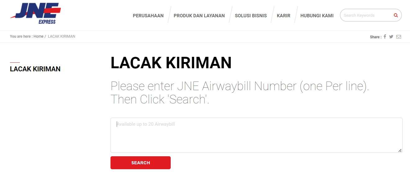 Cek Paket Si Cepat Lacak JNE