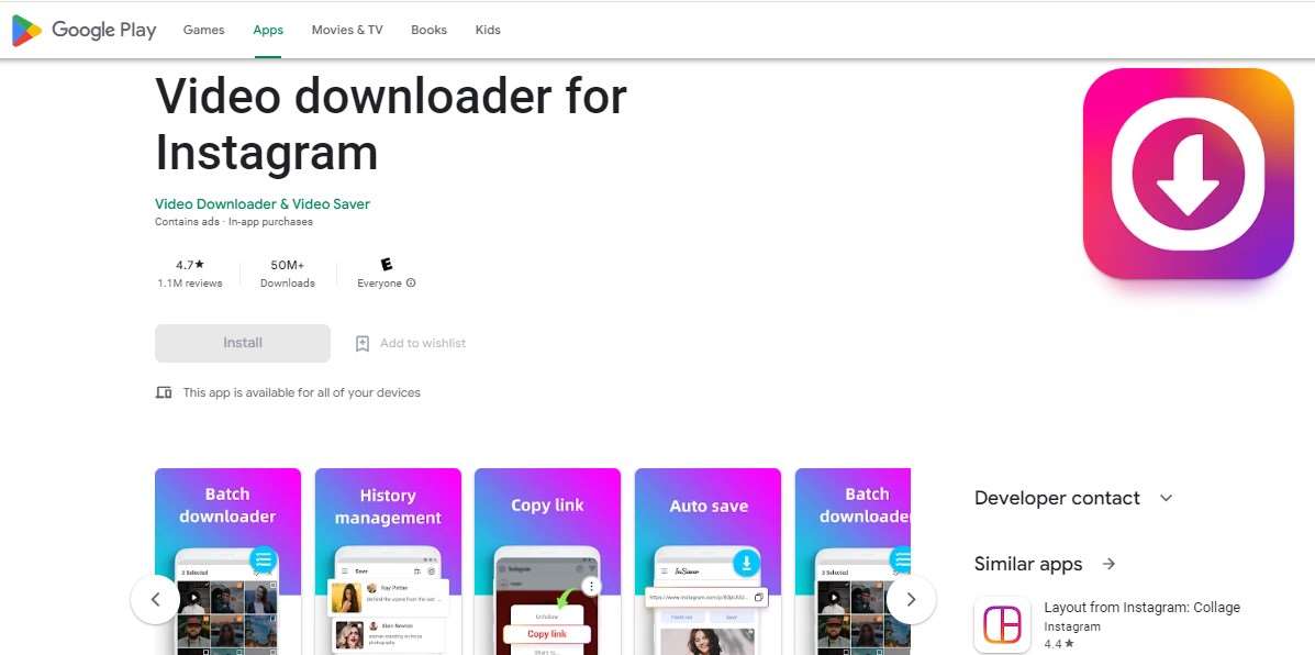 IG Downloader Story Video downloader for Instagram