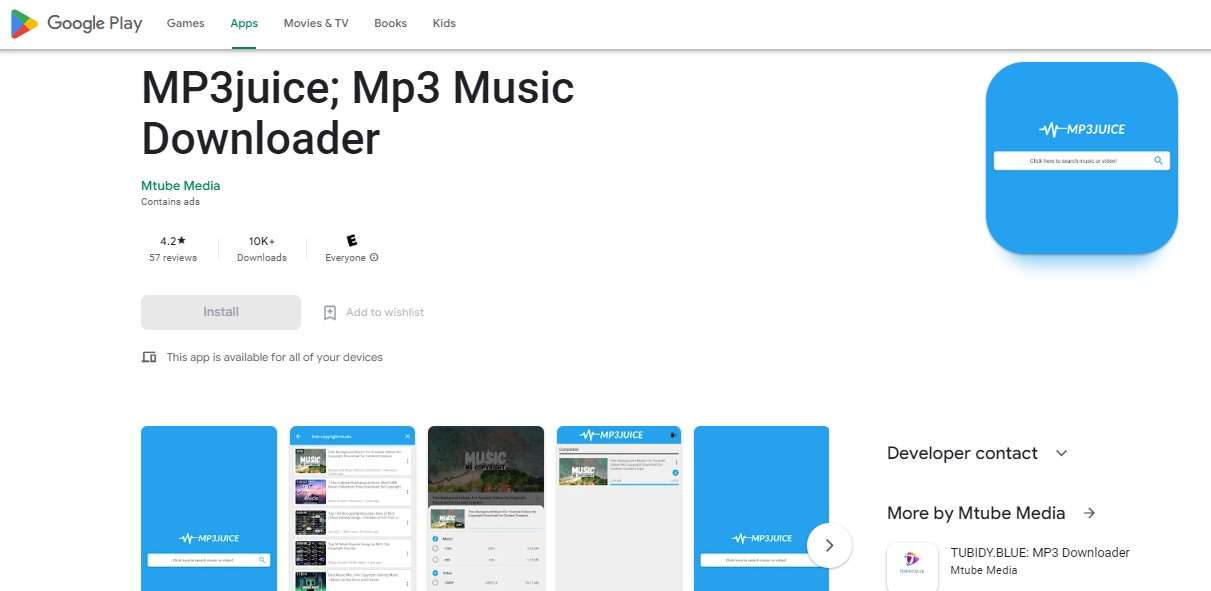 MP3juice Android
