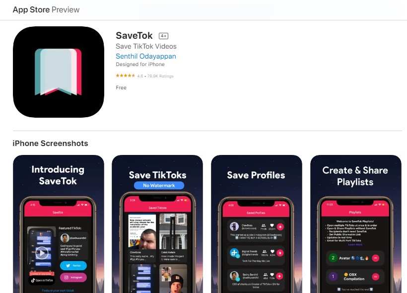 Save Tok iOS