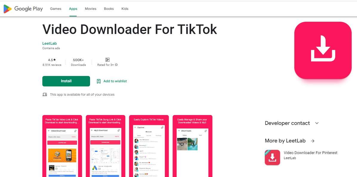 Tik Tok Video Download Video Downloader For Tiktok