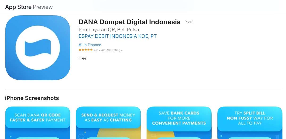 Top Up Dana di Indomaret DANA Indonesia Digital Wallet iOS
