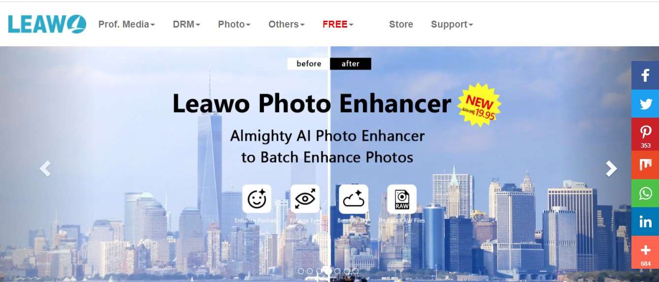 Leawo Photo Enhancer Home